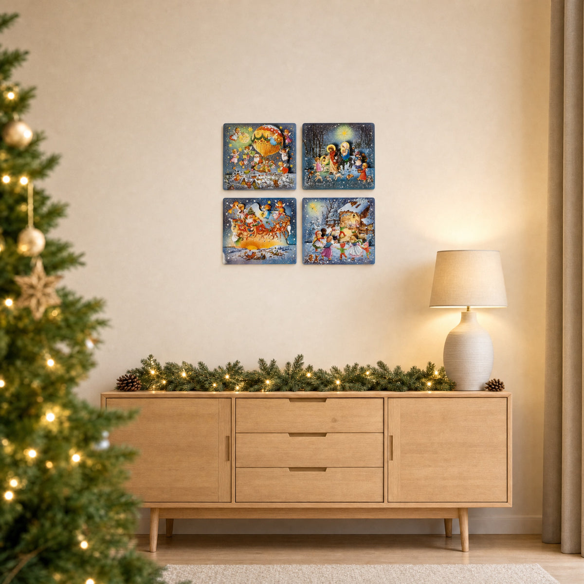Christmas calendar with glitter