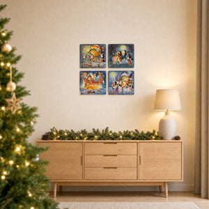 Christmas calendar with glitter