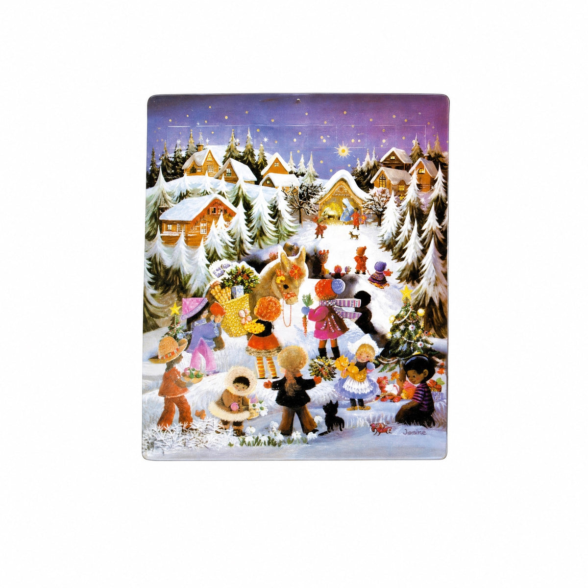 Christmas calendar with baby Jesus