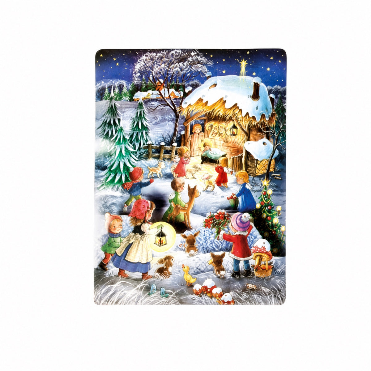 Christmas calendar with baby Jesus