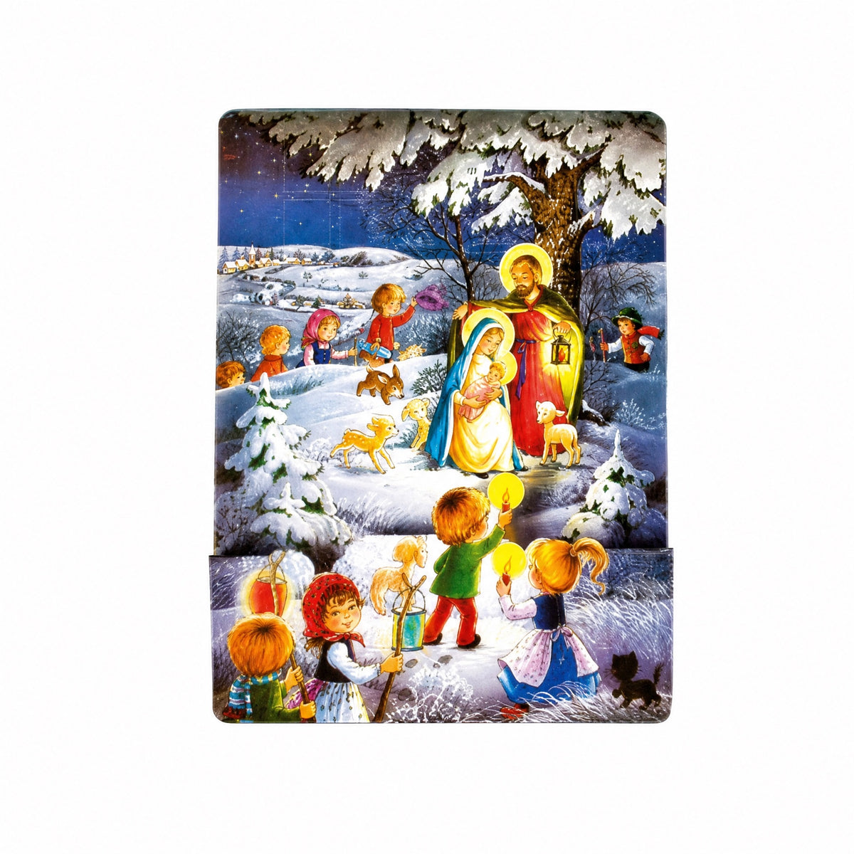Christmas calendar with baby Jesus