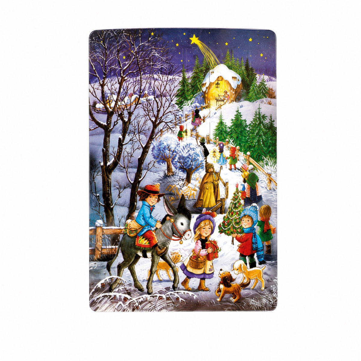 Christmas calendar with baby Jesus