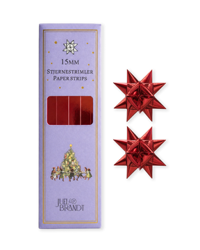 15 mm metallic red star strips from Juel & Brandt