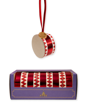 Paper drums with red ribbon from Juel & Brandt