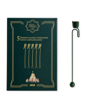 Balance green candle holders for 12mm candles, 5-pack from Juel & Brandt