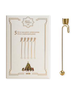 Balance gold-colored candle holders for 12 mm candles, 5-pack from Juel & Brandt