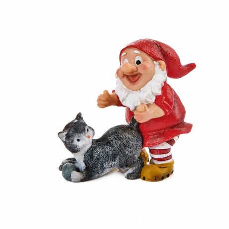 Forest elf with gray cat