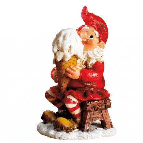 Forest gnome eating ice cream