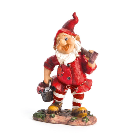 Forest gnome working in the forest