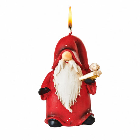Santa gnome candle