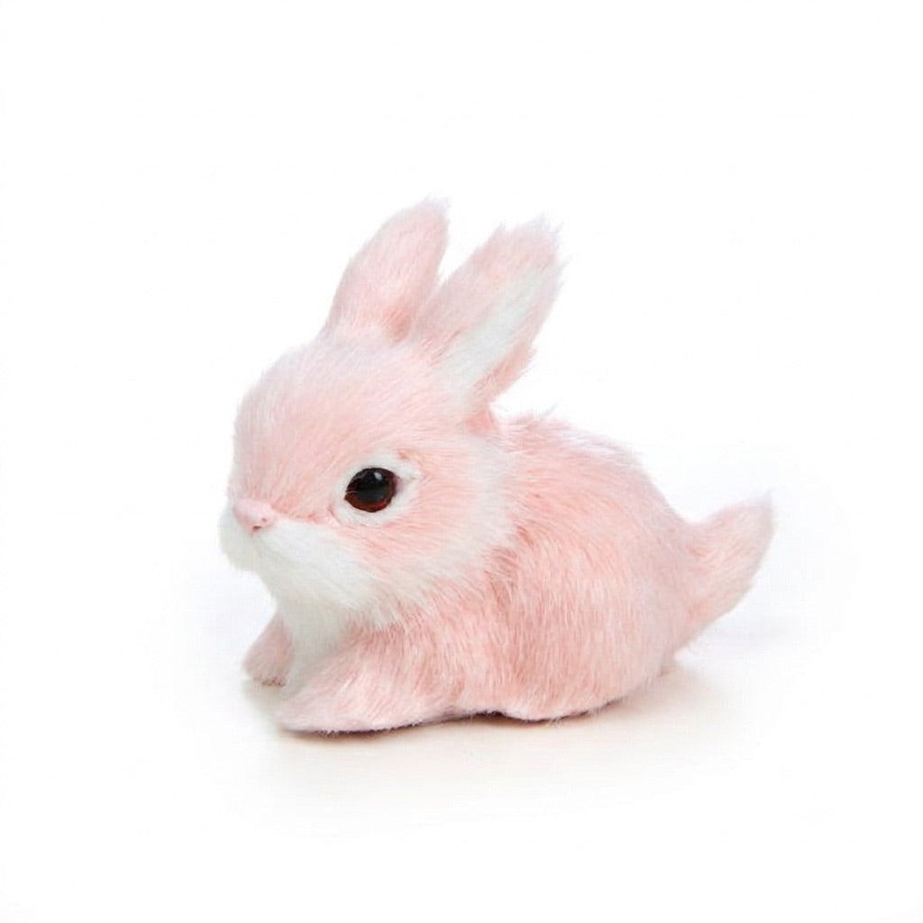 Rabbit with faux fur pastel