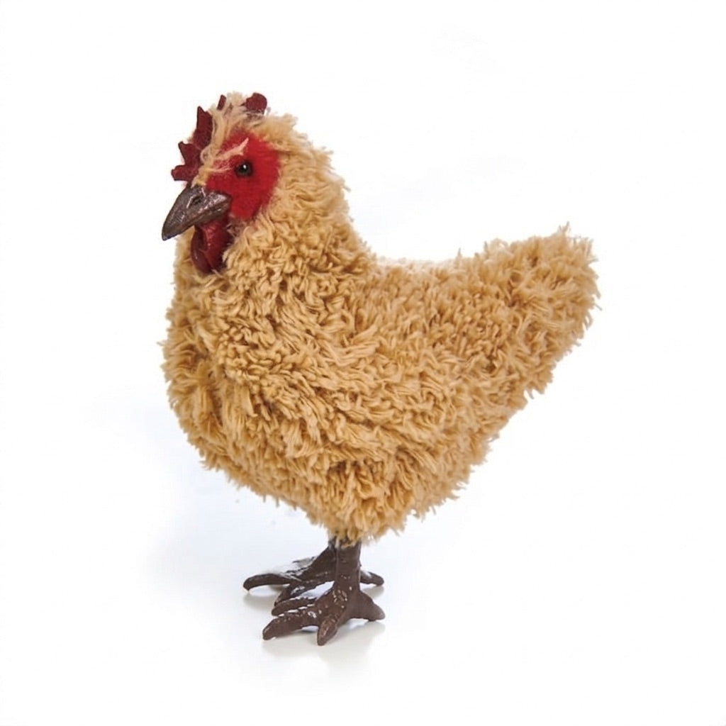 Hen with plush