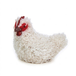 Hen with plush