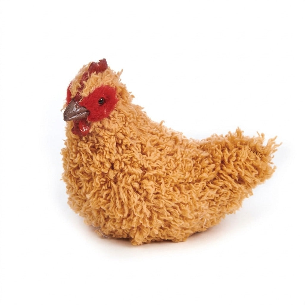 Hen with plush