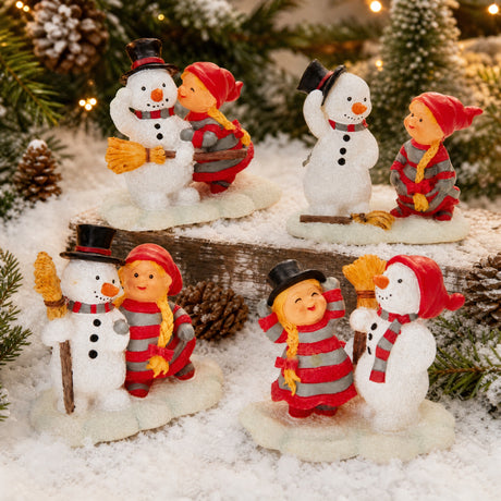 BABY ELF WITH SNOWMAN