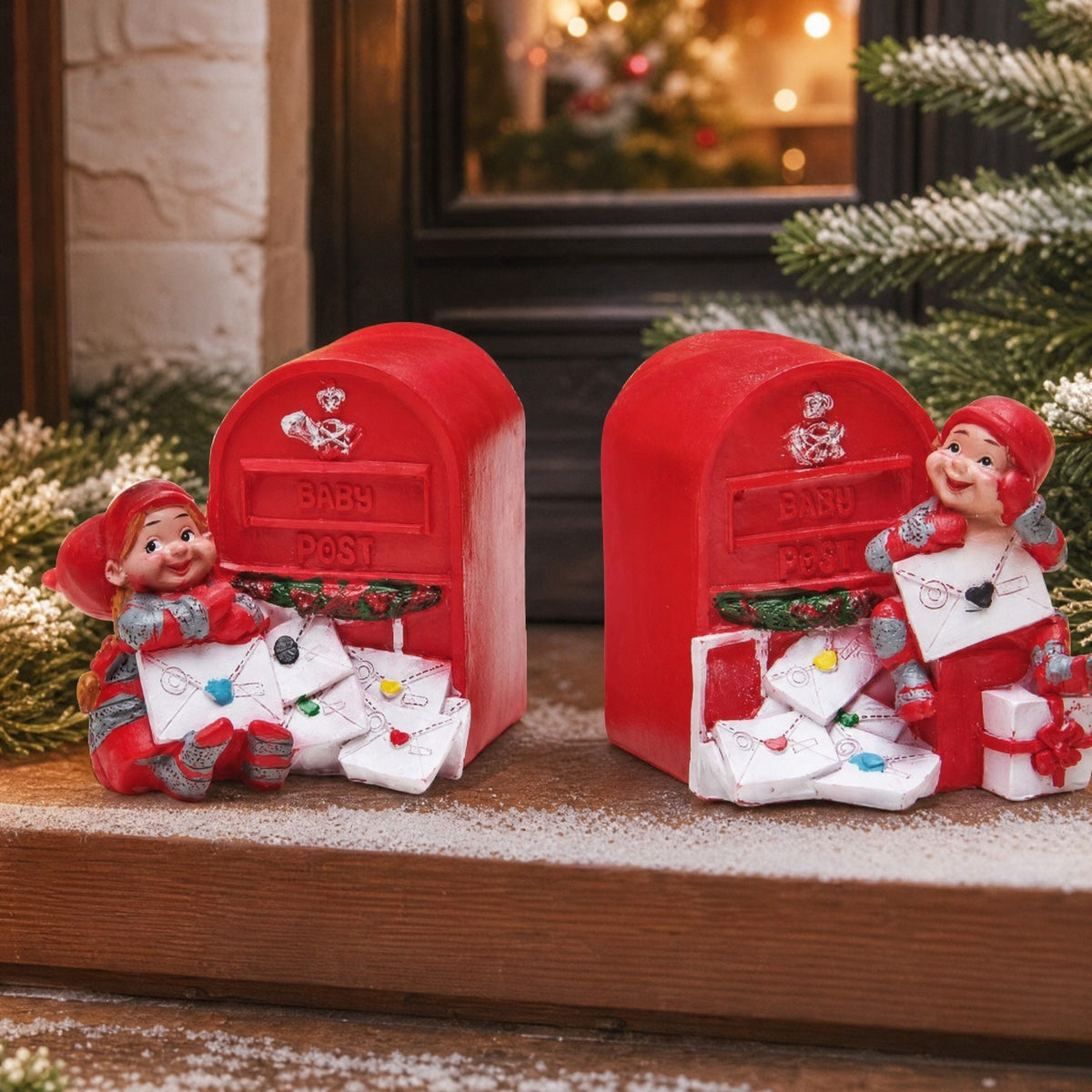Baby Santa with mailbox