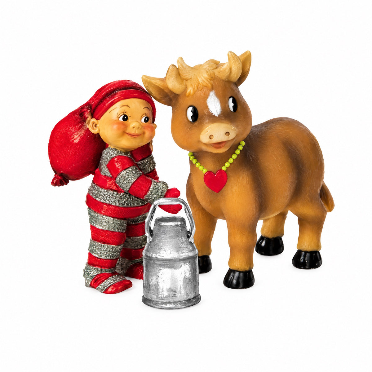 Baby Santa works on the farm