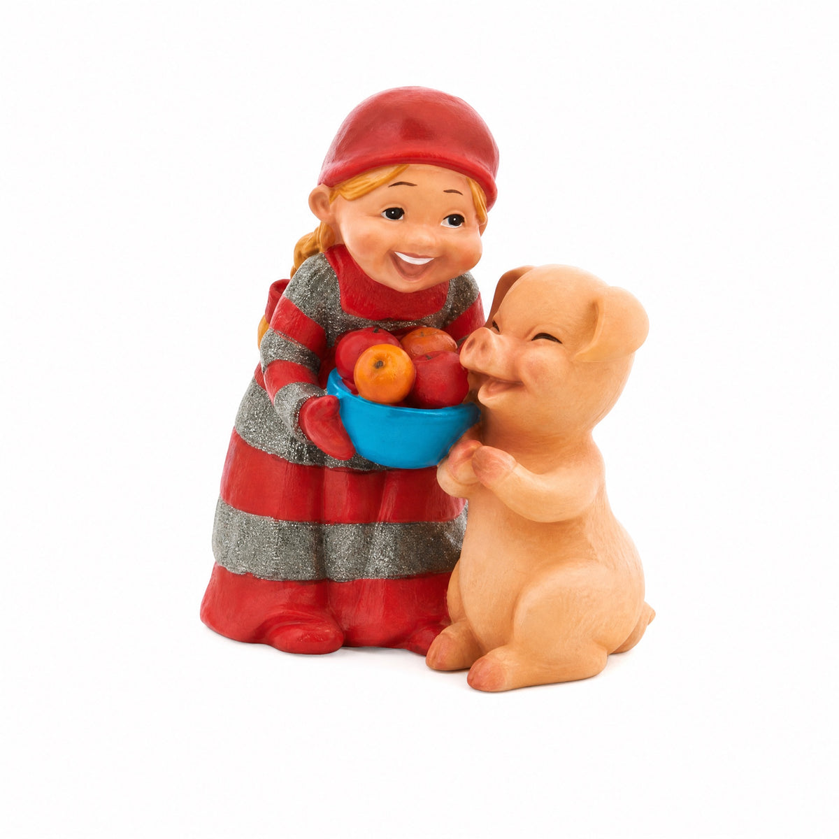 Baby Santa feeds animals