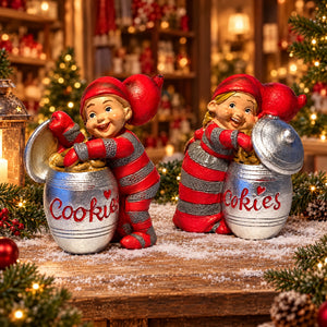 Baby Santa with cookies