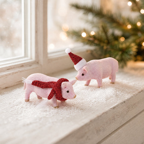 Pink Christmas piglet