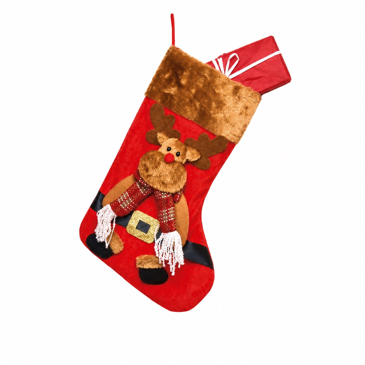Christmas stocking with fur
