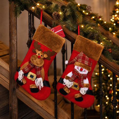 Christmas stocking with fur