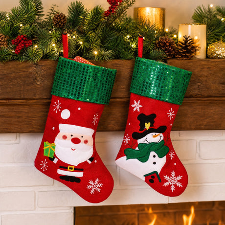 Fabric Christmas stocking