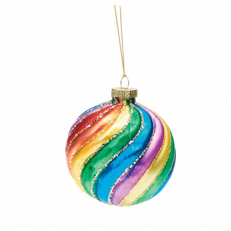 Christmas balls in rainbow colors