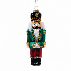 Christmas bauble Nutcracker with glitter