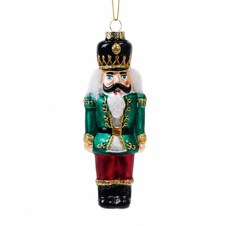 Christmas bauble Nutcracker with glitter