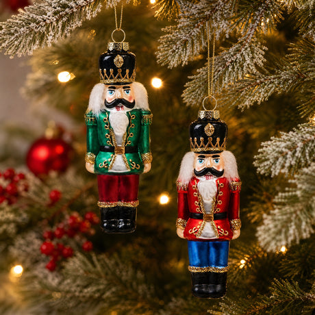 Christmas bauble Nutcracker with glitter