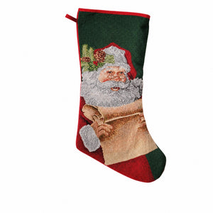 Christmas stocking with Santa Claus