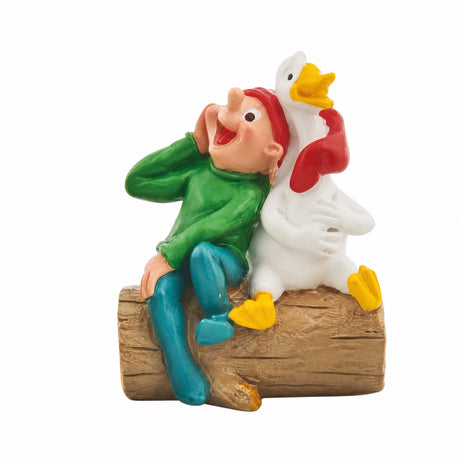 Bramming gnome on tree trunk