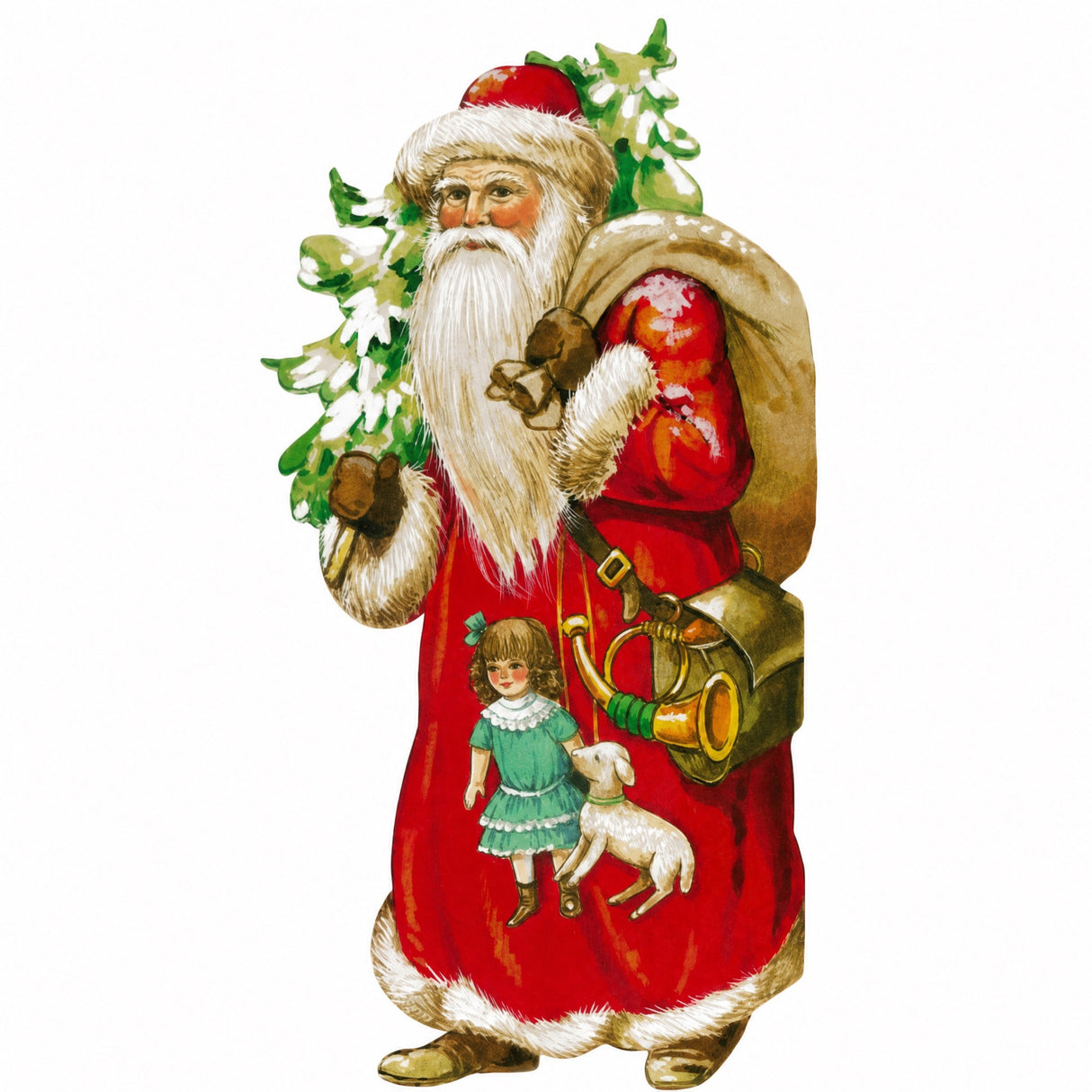 Window sticker with Santa Claus