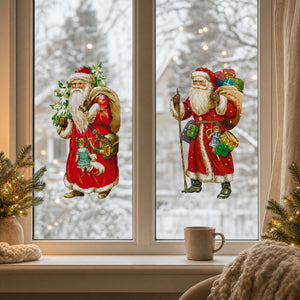 Window sticker with Santa Claus