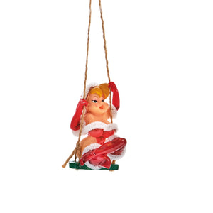 Christmas ladies on swing