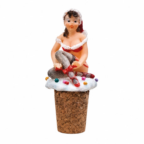 Wine corks with Christmas ladies
