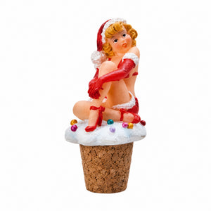 Wine corks with Christmas ladies