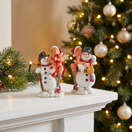 Christmas ladies with snowman
