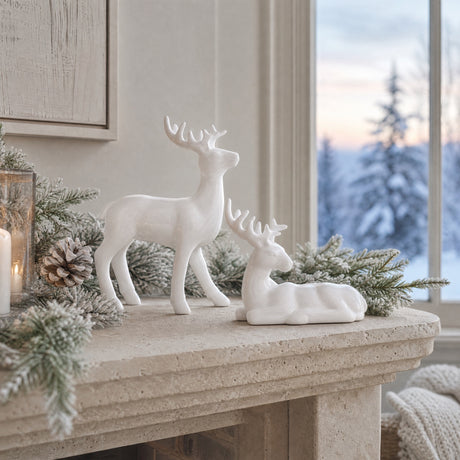Reindeer in white porcelain