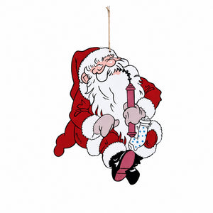 Bramming wooden gnome with Christmas motif