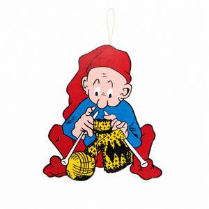 Wooden Bramming elf in Christmas mood 40 cm