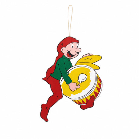 Wooden Bramming elf with instrument 40 cm