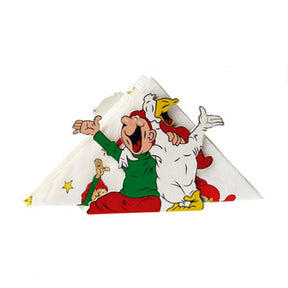 Wooden napkin holder with Bramming gnomes from Pobra