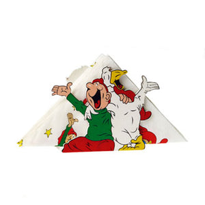 Wooden napkin holder with Bramming gnomes from Pobra