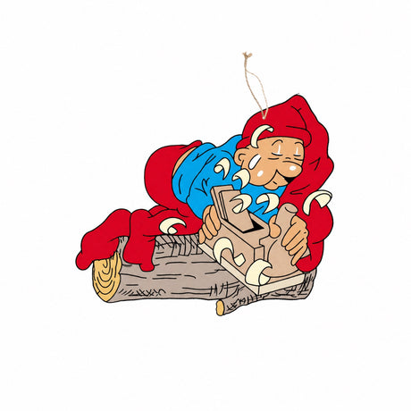 Wooden Bramming gnome 40 cm with tools