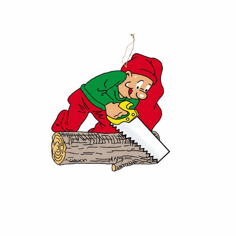 Wooden Bramming gnome 40 cm with tools