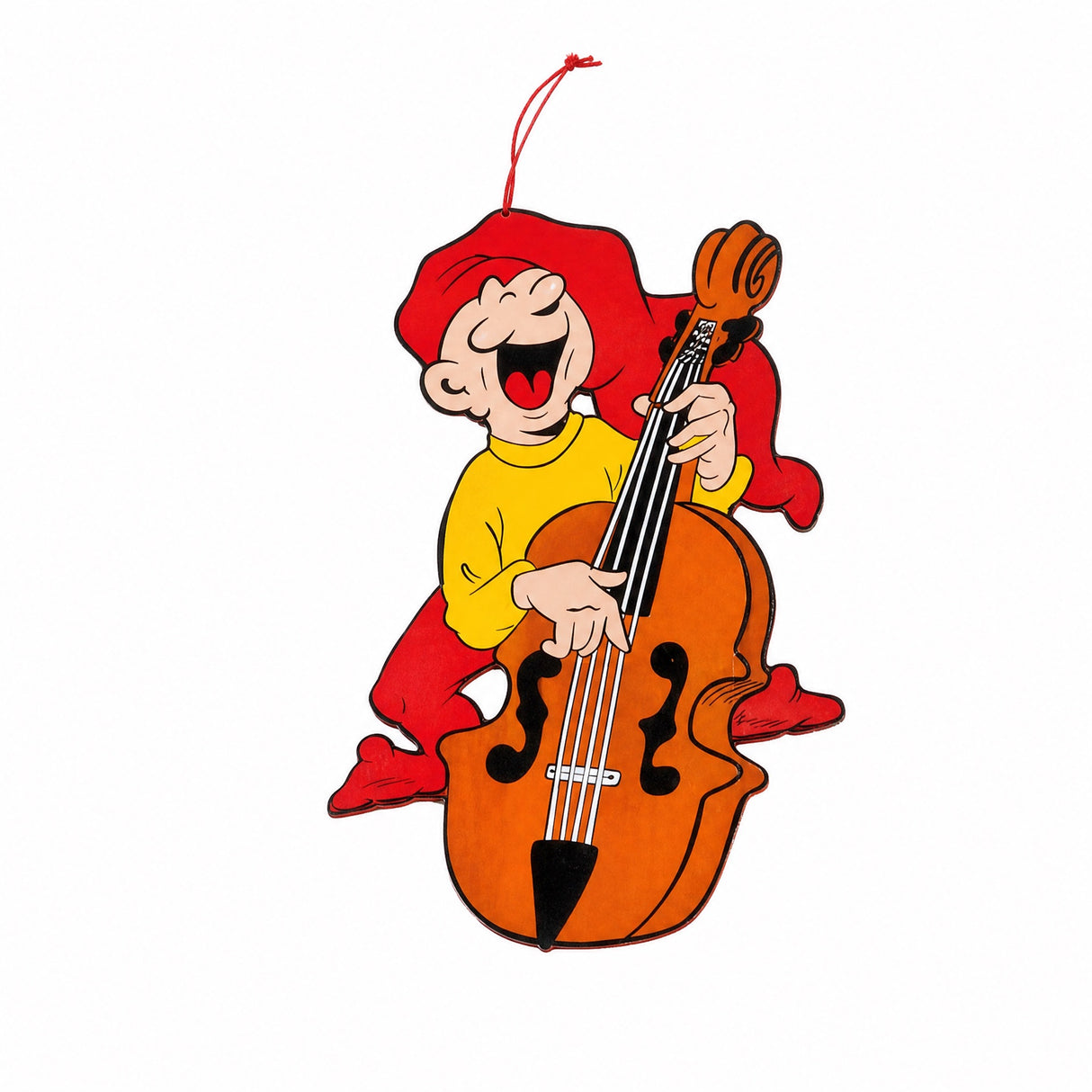 Wooden Bramming elf with instrument