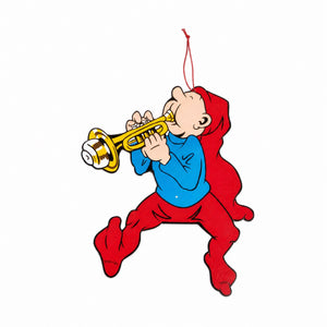 Wooden Bramming elf with instrument