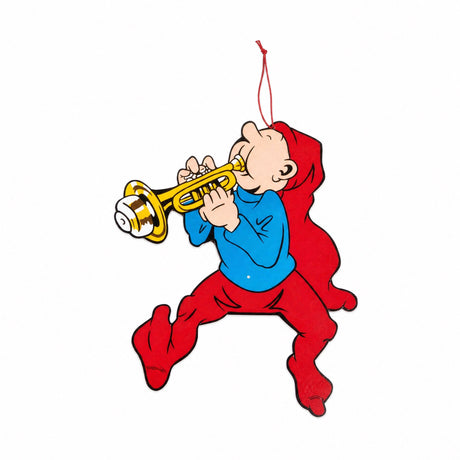 Wooden Bramming elf with instrument